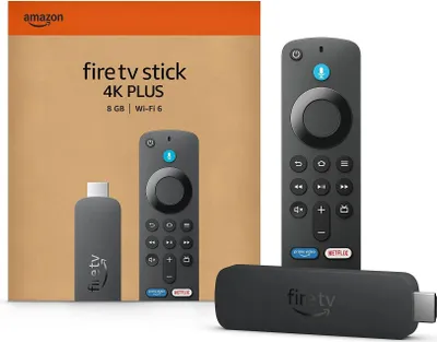 Zdjęcie produktu dla Amazon Fire TV Stick 4K Plus, 4K Ultra HD, Fire OS, 3840 x 2160 px, 720p, 1080p, 2160p, 1,7 GHz, 60 fps