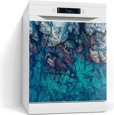 Produktbild von DEQORI Magnetmatte Spülmaschine beschreibbar 60x60 cm 'Küstenfarbenspiel' Magnetfolie