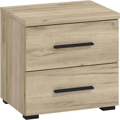 Immagine prodotto di Milani Home - comodino 3 cassetti rovere grigio, 45 x 34 x 43 cm, truciolare bilaminato
