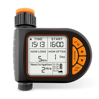 Produktbild von Bewässerungsuhr für Haus und Garten, LCD-Anzeige, wasserdicht, automatische Steuerung für Garten, Gewächshaus oder Landwirtschaft