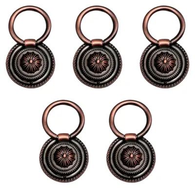 Produktbild von 5 Stück Runde Einzugsringe für Möbelgriffe in Antikbronze