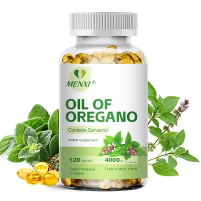 Produktbild von Oil of Oregano 4000mg + Carvacrol (120 Kapseln) Nahrungsergänzungsmittel, Verdauung, Immunsystems, Gelenke, Knochen