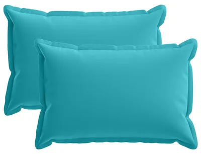 Image de vidaXL, 2 housses de coussin, HOUTEN, turquoise, 50 x 70 cm, polyester