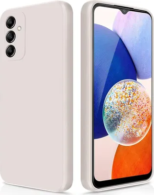 Produktbild von Silikon Hülle für Samsung Galaxy A14 5G/4G Flüssigsilikon Dünn Gel Gummi Matt Kratzfeste Schutzhülle Weiß