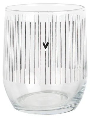Produktbild von Clayre & Eef Wasserglas 300 ml Transparant Glas Herz