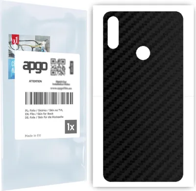 Produktbild von apgo Rückseite Schutzfolie für Asus Zenfone Max Pro (M2) ZB631KL -  Hinten Schutzfolie Carbon, Rückseite Folie schützt vor Kratzern und Fingerabdrücken