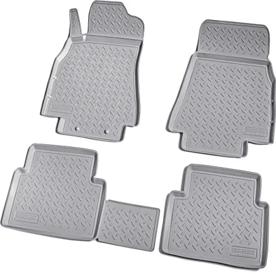 Image de Tapis de sol en caoutchouc 3D pour MERCEDES Classe A | W169 | 2004-2012 | gris avec bordure