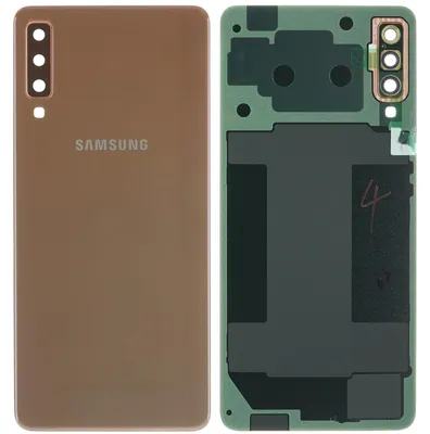 Produktbild von Samsung Galaxy A7 2018 (SM-A750F) Backcover + Kameraglas + Kleber, Gold
