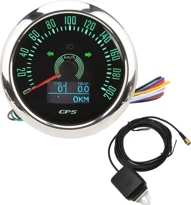 Obrázek produktu pro 3 v 1 GPS tachometr 200 km/h 85 mm 9-32V 7 barevné podsvícení Antifog -Univerzální pro loď auto - karavan motorka