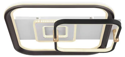 Zdjęcie produktu dla Lampa sufitowa LED, ściemniana, zdalne sterowanie, czarna L 52 cm