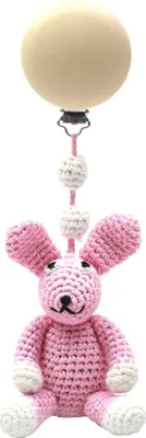Produktbild von kinderwagenaufhänger Kaninchen 20 cm rosa