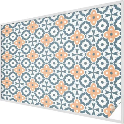 Zdjęcie produktu dla Folia witrażowa - 146x200 cm - wzór witrażowy - nieprzezroczysta dekoracyjna folia do ochrony prywatności - samoprzylepna, ochrona przed promieniowaniem UV - mozaika kwiatowa