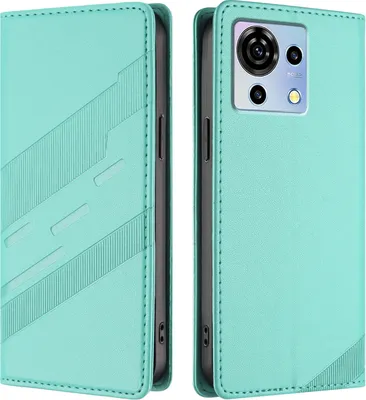 Immagine prodotto di Custodia per ZTE Blade V50 Vita, custodia a portafoglio in Finto cuoio con slot per carte e funzione stand Türkis