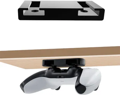Produktbild von Under-Table Controller-Halterung – Schreibtisch-Montage – kompatibel mit PS5 DualSense Controller – Aufbewahrung unter dem Schreibtisch – Gaming-Zubehör