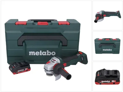 Productafbeelding van Metabo WB 18 LTX BL 15-125 Quick accu haakse slijper 18 V 125 mm borstelloos + 1x accu 4.0 Ah + metaBOX - zonder lader