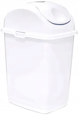 Produktbild von Katex Mülleimer 10L Weiß Schwingdeckel für Badezimmer