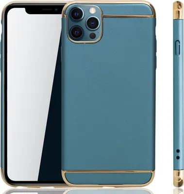 Produktbild von Apple iPhone 12 Pro Max Handy Hülle Schutz Case Bumper Hard Cover Blau