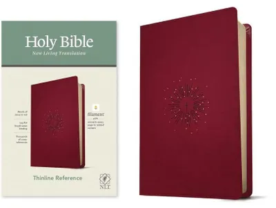 Produktbild von NLT Thinline Reference Bible, Filament Enabled Edition (Red Letter, Leatherlike, Berry)