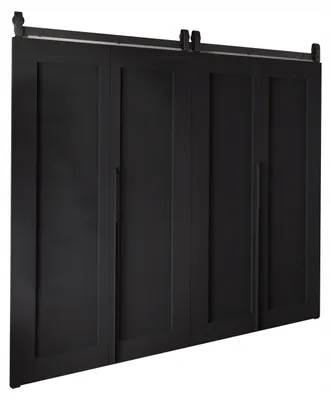 Produktbild von KierMoebel Schiebetür Komplettset QUDIO DUO M1 Schwarz 192x205x3,2 cm Wohnzimmer Schiebetür