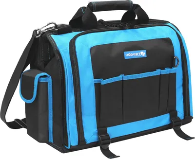Produktbild von Högert Technik - Strapazierfähige Elektrikertasche | Werkzeugtasche Elektriker | Multifunktion für Heimwerker Handwerker | aus 600D-Polyester | 3 Seitentaschen | 4 Außentaschen | 3 Hauptfächer
