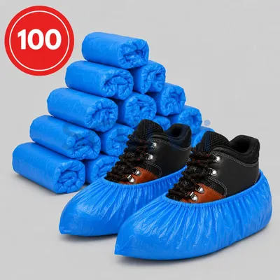 Productafbeelding van 100 stuks - 40MU - overschoenen - wegwerp - waterdicht - Antislip - schoenhoesjes - schoenovertrekken
