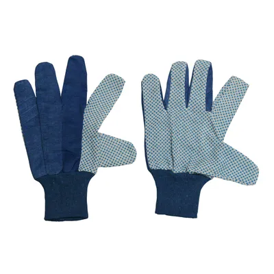 Produktbild von 12 Paar Gartenhandschuh mit Strickbund blau Gr.10