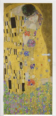 Obrázek produktu pro MuchoWow® Tapeta na dveře - Samolepka na dveře - Kiss - Gustav Klimt - 205x80x0.1cm - Plakát na dveře - Samolepka na dveře