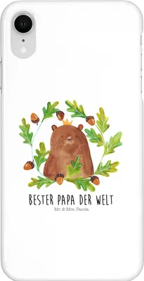 Produktbild von Mr. & Mrs. Panda Iphone XR Handyhülle Bär König - Weiß - Geschenk, Premium Kunststoff, Dad, Papa, Papi, Vatertag, Handy Case, Teddy