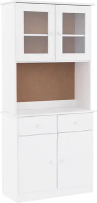Immagine prodotto di Credenza ALTA Bianca 77x35x165 cm in Legno Massello di Pino
