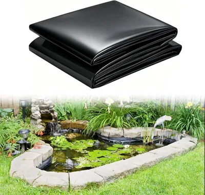 Obrázok produktu pre HDPE jazierková fólia 0.2 mm, čierna, vodotesná, pre záhradné jazierko