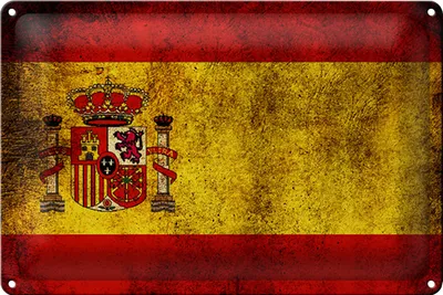 Produktbild von Blechschild Flagge 40x30cm Spanien Fahne