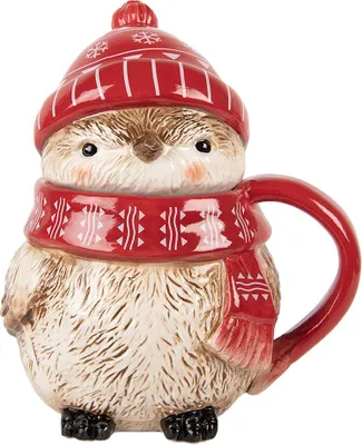 Image de Clayre & Eef Tasse 500 ml Rouge Céramique Noël