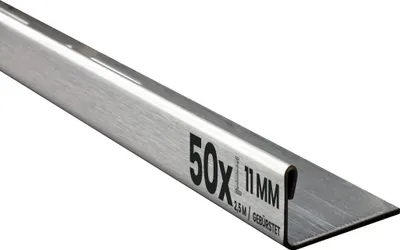 Produktbild von 50x L-Profil Edelstahlschiene Fliesenschiene Fliesenprofil L250cm 11mm gebürstet