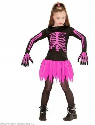 Produktbild von "SKELETON BALLERINA" (Rock, Shirt,Handschuhe) - Größe: 158 cm / 11-13 Years