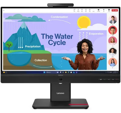 Produktbild von Lenovo ThinkVision T24D-4v - LED-Monitor - 1920 x 1080 Full HD (1080p) @ 120 Hz - IPS - 250 cd/m² - 1500:1 - 4 ms - HDMI, 2xDisplayPort, 2xUSB-C - Lautsprecher - Finsternis schwarz