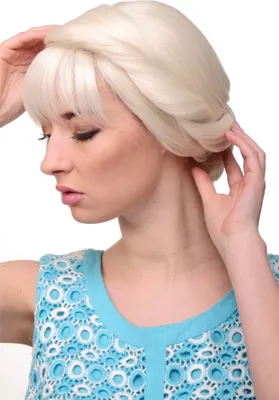 Produktbild von WIG ME UP Damenperücke Geflochten Zopf Dutt Weißblond Modell: GFW2030A