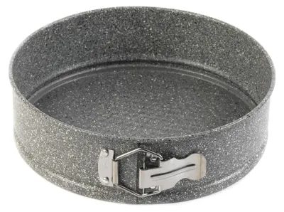 Produktbild von Runde Kuchenform 24 cm, Springform mit Antihaftbeschichtung, Backform mit abnehmbarem Boden, Tortenform für Käsekuchen und Quiche, Backformen aus Kohlenstoffstahl