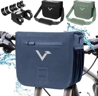 Produktbild von Valkental® Front Pack, wasserdichte Lenkertasche mit Magnetverschluss - 7L - blau