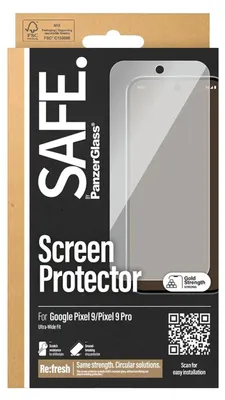 Productafbeelding van SAFE by PanzerGlass Ultra-Wide Fit Screenprotector voor de Google Pixel 9 / 9 Pro