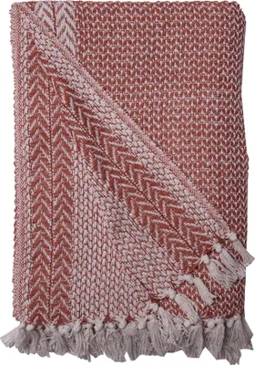 Produktbild von Decke Überwurf Agatha 100% Baumwolle 130x180 cm Skandinavisch Alt Rosa
