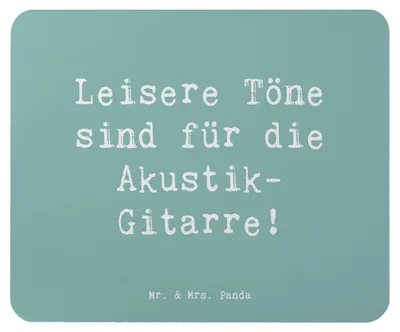 Produktbild von Mr. & Mrs. Panda Mousepad Spruch Akustik-Gitarre Magie - Meeresbrise - Geschenk, Musikinstrument, Mouse Pad, Musiker, Gitarren-Spruch, Musik, Ton, Lernen, Mauspad, pc