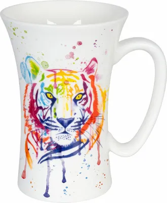 Produktbild von Könitz Design Watercoloured Aninmals Tiger Mega Mug, Becher, Tasse, Kaffeebecher, Teetasse, Bone China, 510 ml, 11 2 016 2293