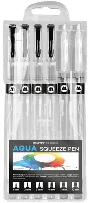 Produktbild von Molotow AQUA Squeeze Pen Basic-Set 2 mit allen 6 Größen