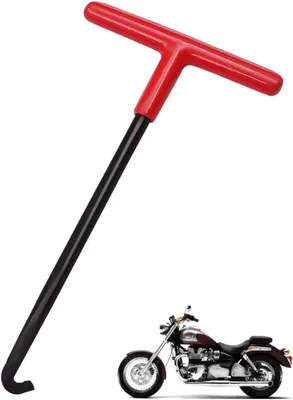 Productafbeelding van Veer Haak - Trekker Tool - Onderdelen Monteren - Rubberen Handgreep - 15 x 8 cm - Rood