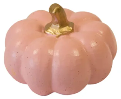 Produktbild von Rosa-goldene Halloween-Kürbis-Deko aus Harz 6,5 cm -