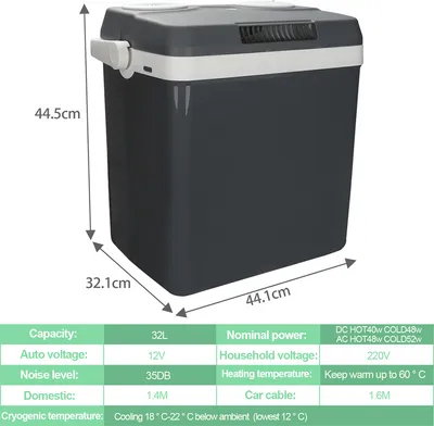 Zdjęcie produktu dla VINGO 32L lodówka Mini lodówka Termoelektryczna torba chłodząca 230V