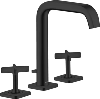 Produktbild von 3-Loch Waschtischarmatur AXOR CITTERIO E m Ros. u ZAG mattschwarz mattschwarz