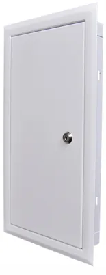 Produktbild von Laco Inspektionsklappe DR-1 weiß Metall 200x450mm mit Schlüssel