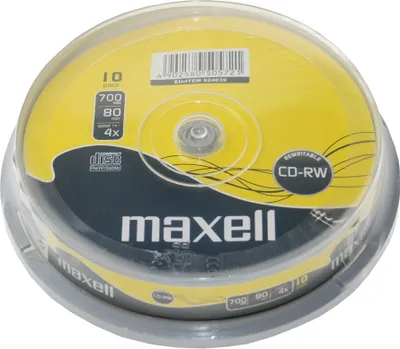 Produktbild von maxell CD RW 80 Minuten 700 MB 4X 12X 10er Spindel