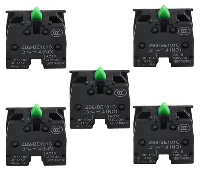 5 Stück Drucktasten-Joystick-Schalter 10A 415V ZB2-BE101C